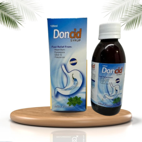 Description : DONCID is an excellent herbal extract in a balanced quantity to relieve the following stomach conditions: Heartburn Flatulence Indigestion Gastritis Dyspepsia Hyperacidity DONCID is an excellent remedy to relieve acidity related problems. - DOSAGE : CHILDREN : 5ml (One teaspoonful) 2-3 times a day. ADULTS : 10ml (Two teaspoonfuls) 3–4 times a day